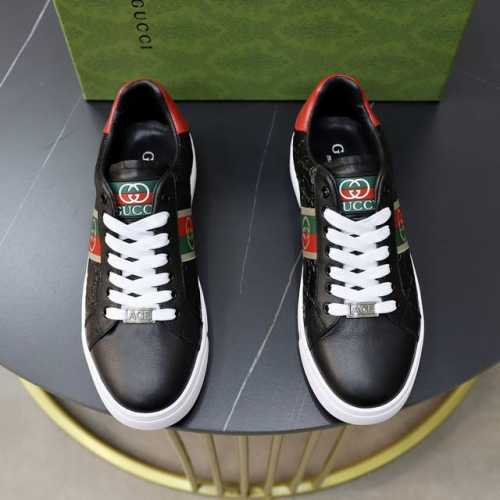 商品商标：Gucci 古奇 休闲鞋正码码数: 38-44 45定制商品材料: 男士经典古奇休闲鞋，原单品质鞋面采用意大利进口原厂材料羊皮内里，做工精细，高端大气