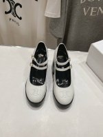 高版本出厂 Celine*赛琳2024Ss新款玛丽珍厚底高跟乐福鞋 网红爆款来袭！各大网红抢先体验、Celine网红ins种草神器、非常复古风、气场十足单品、设