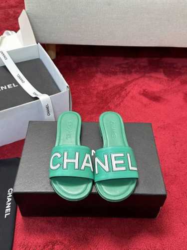 厂价 CHANE*｜小香24P新品针织双C平底拖鞋夏天一定要入的凉拖系列鞋面采用原版定制材质内里垫脚是丝绸羊皮意大利进口牛皮大底码数：35-39 40 41定制