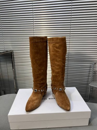 Isabelmarant24秋冬新款复古长靴 高筒靴，慵懒法欧风，飒爆了 自然舒适洒脱时髦精最爱对版进口高丝光牛反绒面料，水染牛里，意大利进口真皮大底，码数35