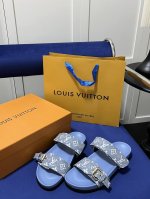 橙子出厂价 Louis Vuitton 路易威登 Lv 二带魔术贴厚底拖鞋 休闲凉拖 凉鞋 情侣款 码数：35-45