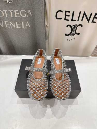 高版本出厂 独家新品 Alaia 阿莱亚25Ss 走秀款平底网面鞋芭蕾舞鞋 最近超火的一款平底鞋 章小蕙同款 甜酷芭蕾风 人气超高的一款芭蕾舞鞋，浪漫又迷人 舒