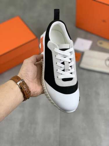 工厂价 实价 顶级版本 原单 Hermes爱马仕情侣款 Drift Sneaker 秋季新款休闲运动鞋原版购入开发 做货 H家男士经典系列 科技透气面料搭配牛皮