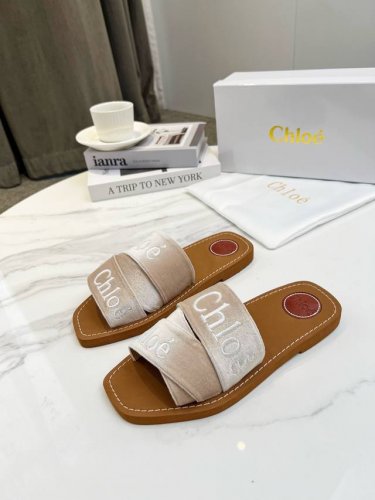 chloe‘2025最新夏款，鞋面天鹅绒加3D立体电绣，35-43码，拿货价P210，