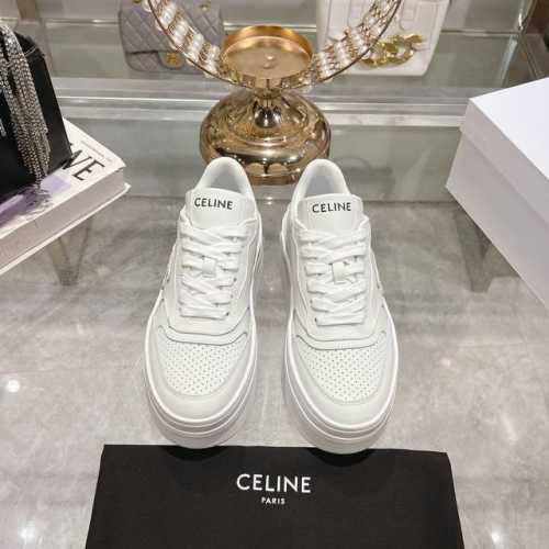 出长薄底400厚底420男款10Celine*思琳赛琳 2025Ss新款情侣款徽标系带厚底休闲鞋小白鞋 简单舒服，干净利落，**显腿细，无论是单穿还是搭配阔腿裤