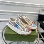 橙子出厂价 Gucci 古驰1977系列 经典刺绣gg厚底帆布鞋 休闲板鞋 情侣款 早春爆款推荐，原版鞋底、原版面料、原版套楦工艺一比一折骨复刻！重工刺绣追求极