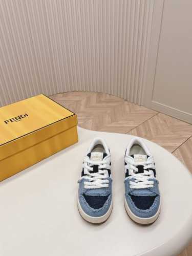 Fendi 芬迪 23新板鞋休闲运动鞋 Fd Match 升级新款 老花皮面拼接 新鲜血液注入加ff复古的设计 超好看百搭 鞋面牛皮面拼接组合 侧面凸起的双f