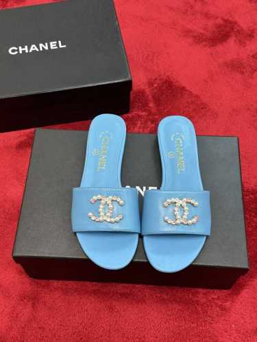 工厂平底 高跟 Chanel 24P新款菱格拖鞋 春夏新款，高版本高品质。 鞋面垫脚羊皮，真皮大底！ Size:35-39 40 41订