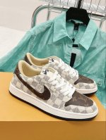 出 情侣款 Lv X Nike 最新联名款！潮酷火爆休闲运动鞋，配色无敌，设计思路基本上是延续 The Ten 的风格，Swoosh 车线、鞋舌标签视觉效果相当