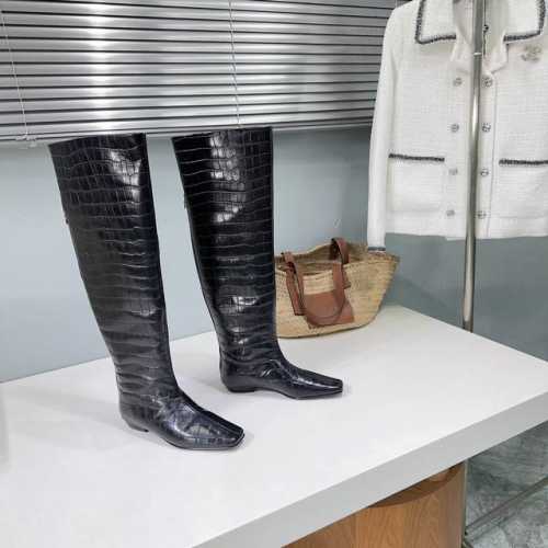 高品质出厂 ！小众潮牌 Toteme Ss 秋冬新款小方头长靴后拉链骑士靴！ The Riding Boot 这双称为今年绝杀战靴 绝对是今年最最最佳之作 一定