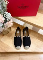 女款 男款 Valentino Garavani 华伦天奴 帆布 新款渔夫鞋 - 铆钉装饰 - 帆布面料 -跟高2Cm - 橡胶大底 - 意大利制造 -35-4