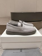 Brunello Cucinelli 新款bc经典休闲鞋一脚蹬乐福鞋系列单鞋 Bc是意大利知名品牌，极简主义风格，复古又高级！简约又大气，属于非常耐看的款式！高