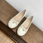 Dior 迪奥 24 2024 早春新品 顶级版本 专柜主打新款 圆头藤格纹珍珠芭蕾粗跟鞋硬货上新 代购级别！高级感十足！国内外博主刷爆的一款，复古又时髦 上脚