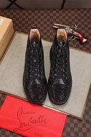 出厂价 Christian Louboutin Cl红底鞋 专柜烫钻系列，高帮情侣休闲板鞋 独家热款发布活动乳胶垫脚成品大底车线女35-40#男38#-46,全