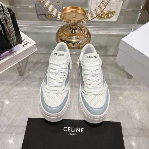 出长薄底400厚底420男款10Celine*思琳赛琳 2025Ss新款情侣款徽标系带厚底休闲鞋小白鞋 简单舒服，干净利落，**显腿细，无论是单穿还是搭配阔腿裤