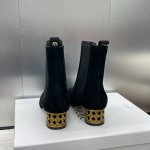 Dior 迪奥 秋冬新款icon系列切尔西骑士女靴 明星同款cd字母logo圆柱跟机车短靴 高跟圆头一脚蹬马丁靴 材质：鞋面进口全粒面小牛皮 进口混种羊猄皮+水