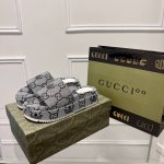 情侣款 三叶草阿迪达斯联名款Gucci 春夏新款电绣厚底拖鞋 爆款上线 完美诠释的淋漓尽致！原版开发支持市场任意对比！用心的材料！历经数月打造！版型做到极致漂亮