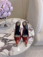 出厂价 SAINT LAUREN* YSL 杨树林走秀款宝石尖头后空高跟鞋 小姐姐的美丽尤物高跟鞋 优雅迷人性感 女人味十足 鞋面牛皮 真丝 内里垫脚羊皮 意大