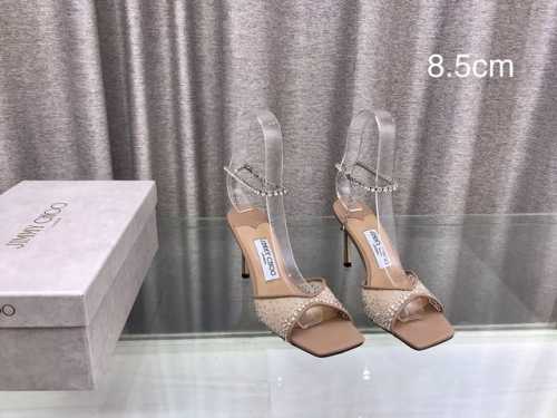 Jimmy Choo 2024最新款网纱烫钻方头高跟凉鞋 鞋面采用网纱烫钻，羊皮内里垫脚，意大利真皮大底 跟高：8.5Cm 10Cm 码数：35～39 34、4