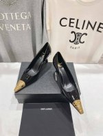 高版本出厂Saint Laurent 圣罗兰ysl 25Ss春夏全新金属小方头高跟鞋单鞋～今年大热的复古金属头搭配，野性自由高雅性感并存，收男也收女的ysl不接
