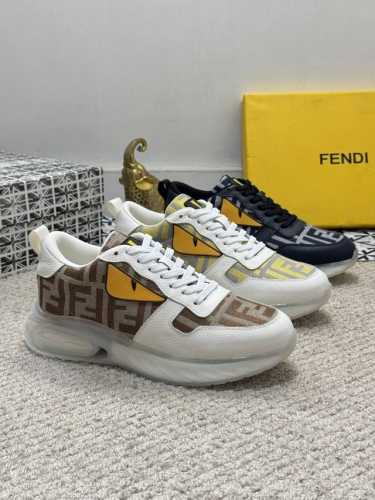 出厂价 实价 原单品质-芬迪 F D时尚先生系列，男士绑带运动鞋，原单级高品质精品，鞋面小牛皮搭配帆布，双色橡胶鞋底，上脚舒适！Size：38-44 45定做