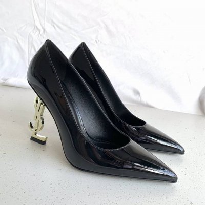 批发直销 女鞋工厂 女鞋工厂 SAINT LAUREN*圣罗兰YSL杨树林经典款字母鞋跟高跟单鞋唯有YSL最懂女人心，不接受反驳 超级无敌女人味神器，女人必备