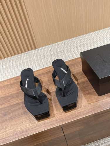 Alexander Wang 亚历山大王 Jessie闪亮尼龙防水台凉拖人字拖 Jessie Platform Slide In Glitter Nylon 尼