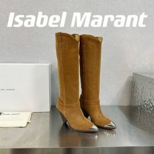 出厂价 Isabel Marant 伊莎贝尔 满满家族风格的一款经典长靴标准的欧美风格代表铁头系列最新配色高靴 原版独家开模做旧纯钢五金 鞋面:头层高丝光牛反绒
