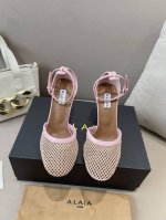 高版本出厂380 独家新品 Alaia 阿莱亚24Ss/ 走秀款鱼网高跟鞋 最近超火的一款高跟鞋 章小蕙同款 风靡全球的一款鱼网高跟鞋 浪漫又迷人 舒适百搭配上
