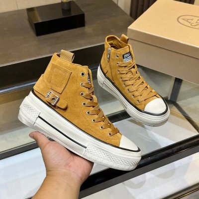 出 Ash新品女鞋秋季做旧高帮厚底运动休闲潮鞋，精选原版经典金属饰扣，原版开模防滑橡胶大底跟高4Cm抛脏设计，精美线条、简约大气，上脚感超级舒适上档次 面料:头