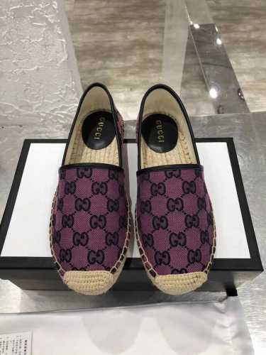 GUCCI 最新颜色渔夫鞋，原版1:1 开模橡胶注塑一体麻底，平底休闲，而且很好搭配 上脚超舒服，面料：进口特殊材料，内里 垫脚羊皮。码数：35一40 41可订