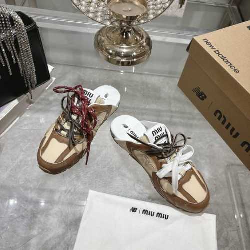 出厂拖鞋380单鞋400顶级版本：新色升级 缪缪Miumiu X New Balance新百伦 Nb530 半拖鞋 休闲 运动鞋 阿甘鞋 德训鞋 原版购入开发