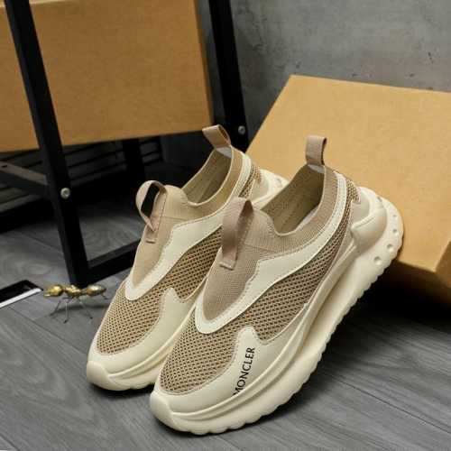 商品商标：Moncler 蒙囗 休闲鞋正码码数: 38-46商品材料：精选牛皮拼接织布透气鞋面 牛皮鞋垫 橡胶大底