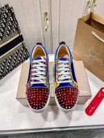 橙子出厂价P ，男码10 定制款 Christian Louboutin Cl低帮板鞋系列 铆钉 水钻 运动鞋休闲鞋红底鞋 情侣款 定做时间较长，请耐心等待！