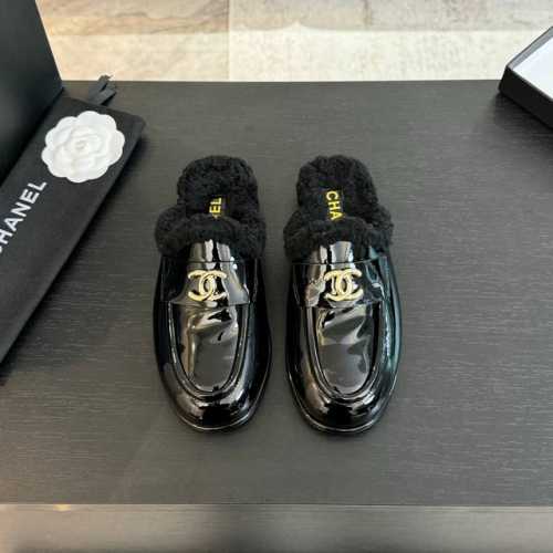 代购级 官网同步盒包装 ChaneL 24K泰迪毛毛鞋 秋冬新款 小香羊羔毛鞋 舒适保暖平底毛毛鞋 秋冬新款半拖香奶奶新品乐福鞋半拖 设计简约高级，超级百搭款！