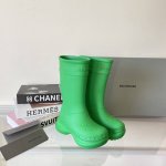 橙子出厂价 Balenciaga 巴黎世家crocs联名 厚底长筒雨靴 洞洞鞋 情侣款 码数：35-45