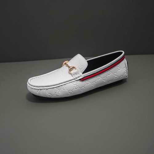 实价 ，品牌gucci，古奇官方原版豆豆鞋～四季潮鞋 专柜品质，古奇1:1优质做工，鞋面:进口小牛皮原石头纹、全真羊里，时尚懒人商务风设计，休闲乐福款，系带，跑
