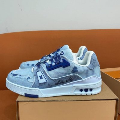 新配色 大货实拍 顶级版本 情侣款 Louis*Vuitto* Lv Trainer 透明 Pvc 运动鞋购入原版复刻，每对鞋配有芯片吊牌 历时6个月爆拆原版开