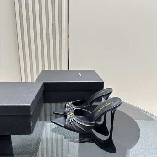 顶级版本 Saint Laurent巴黎秀场同步更新 Saint Laurent 圣罗兰尖头跟鞋 木纹鞋跟真的充分突显利落极简 鞋面：定制羊皮 内里：羊皮 垫脚