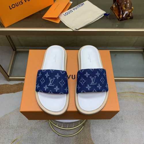 高品质lv专柜同步新款 牌奢品男士拖鞋，休闲宽松舒适型 头层牛皮压花纹上图片必爆款 码数38-45 大量现货