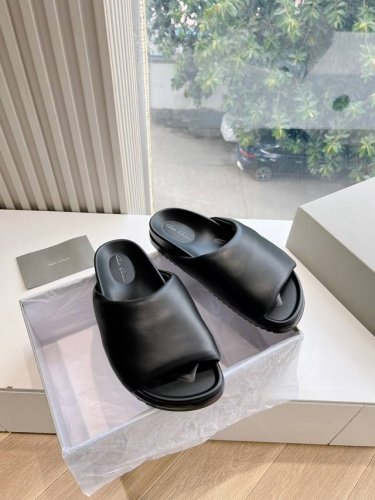 G0135代购级别rick Owens 瑞克 欧文斯24秋冬情侣系列edfu全粒面小牛皮复古凉鞋拖鞋休闲鞋细带 面料：原版牛皮 内里：羊皮 尺码：35~43女码