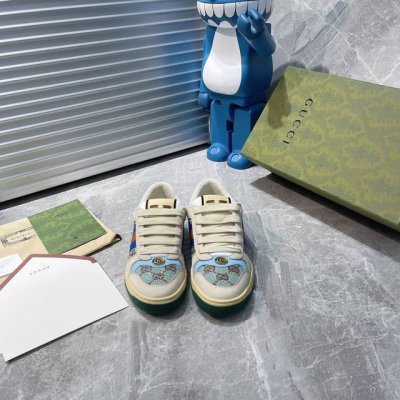 出厂350（带钻）Gucci———全新升级Gucci小脏鞋情侣款 2024早春新款……Gg系列做旧休闲小脏鞋走秀款 原版开发代购级别版本……金属双G水晶圆柱形标