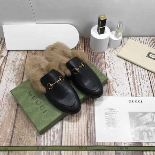 橙子出厂价 Gucci 古驰 秋冬经典毛半拖 包头拖鞋 穆勒鞋 全系配色 光板 图案 磨砂 绒面 码数：34-41