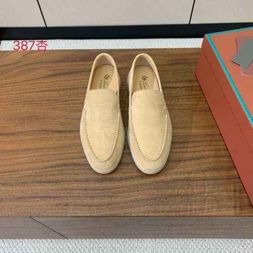 高版本 男款10 Loro Piana 光面乐福鞋。意大利顶级羊绒复古优雅低调奢华。时尚性与皮料实用性同样兼具依然全网最高品质。鞋面羊京丝质柔滑。手工缝线，水染