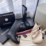 橙子出厂价 Chanel 香奈儿 秋冬新款中古长靴 高筒靴 长筒雨靴 原版开模 代购版本 高端tpu材质 正确酒红内里 全套专柜包装 码数：35-40