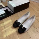 CHAN*L 2025早春经典CF黑金mini方头玛丽珍鞋小香C家双C Logo方跟单鞋经典的配色舒适的楦型点睛香奈儿金属标好穿且百搭 绝对包揽宝宝们春夏秋的鞋