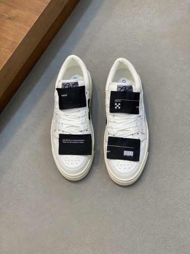 off-white - 高端品质 原单情侣装休闲运动鞋-鞋面：摔纹小牛皮、品牌帆布、鞋身车缝品牌Logo-内里：水染羊皮，垫脚；品牌帆布-大底：超轻TPR 橡胶