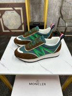 Moncler 休闲运动鞋，头层牛皮搭进口网布面料柔软舒适透气 一脚蹬设计理念合脚大气 真头层羊皮内里透气 橡胶大底耐磨防滑舒适度非常不错size:38-46