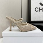 j‘Adior织带后空凉鞋 迪奥 Dior 2023 春夏最新色Quake Oblique 提花刺绣字母Logo高跟蝴蝶结拼色女鞋 市场顶级高端版本 材质：高温