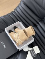 Chanel 24A高级手工坊珍珠系列短靴 一如既往的高版本 经典玛丽珍系列 鞋面羊皮 内里羊皮 真皮大底 跟高5.5Cm Size:35-39 其他码数定